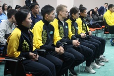 Баспасөз мәслихаты және киокушинкай-кан каратэден Еуропа чемпионаты мен абсолютті Азия чемпионатының жеңімпаздарын марапаттау рәсімі.