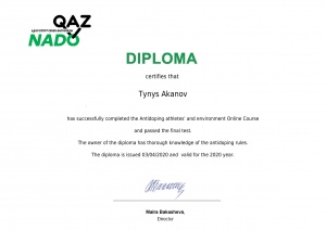 Спортшылар андидопинг бойынша онлайн сабақ алды